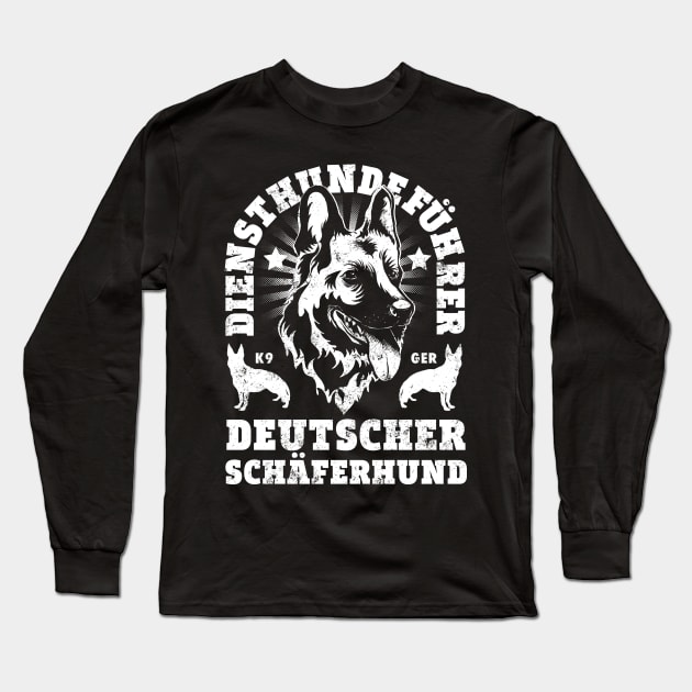 German Shepherd Service Dog Long Sleeve T-Shirt by Black Tee Inc